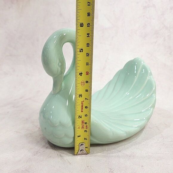 Vintage Andre Richard GREEN Porcelain Swan Towel Holder - Japan - Picture 2 of 8